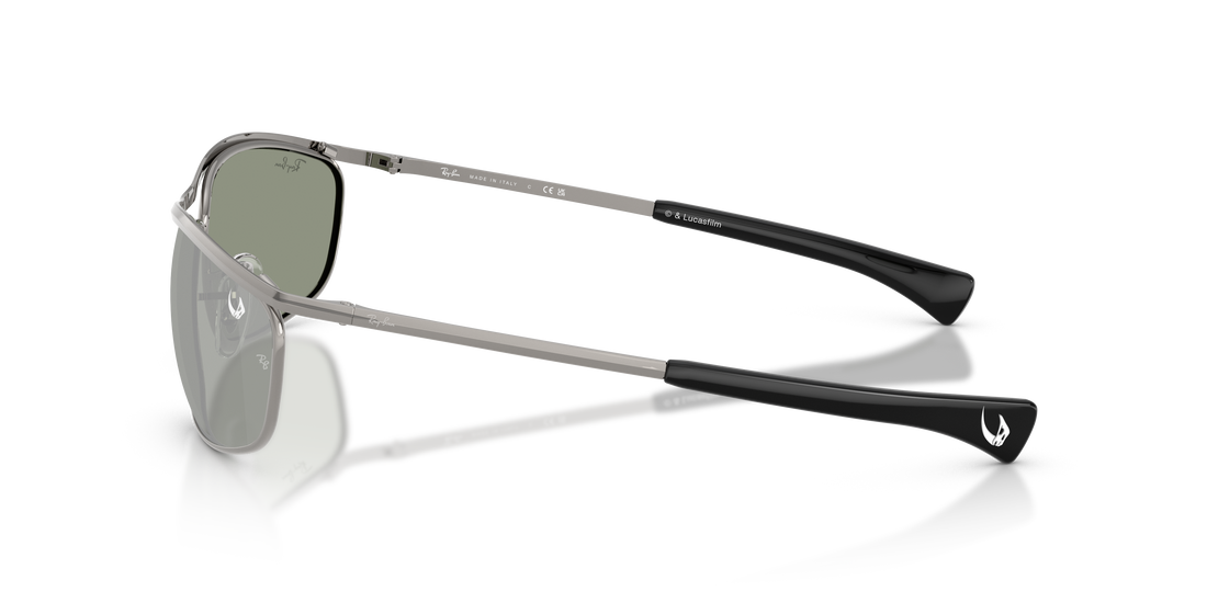 Occhiali da sole ray-ban rb3119m olympian i deluxe 928040 gris oval unisex taglia 62mm - Vista dettagliata