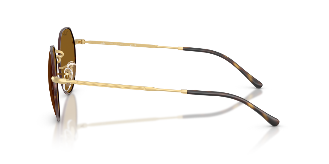 Lunettes de soleil ray-ban rb3565 jack 927533 havana irregular unisex taille 53mm - Vue détaillée