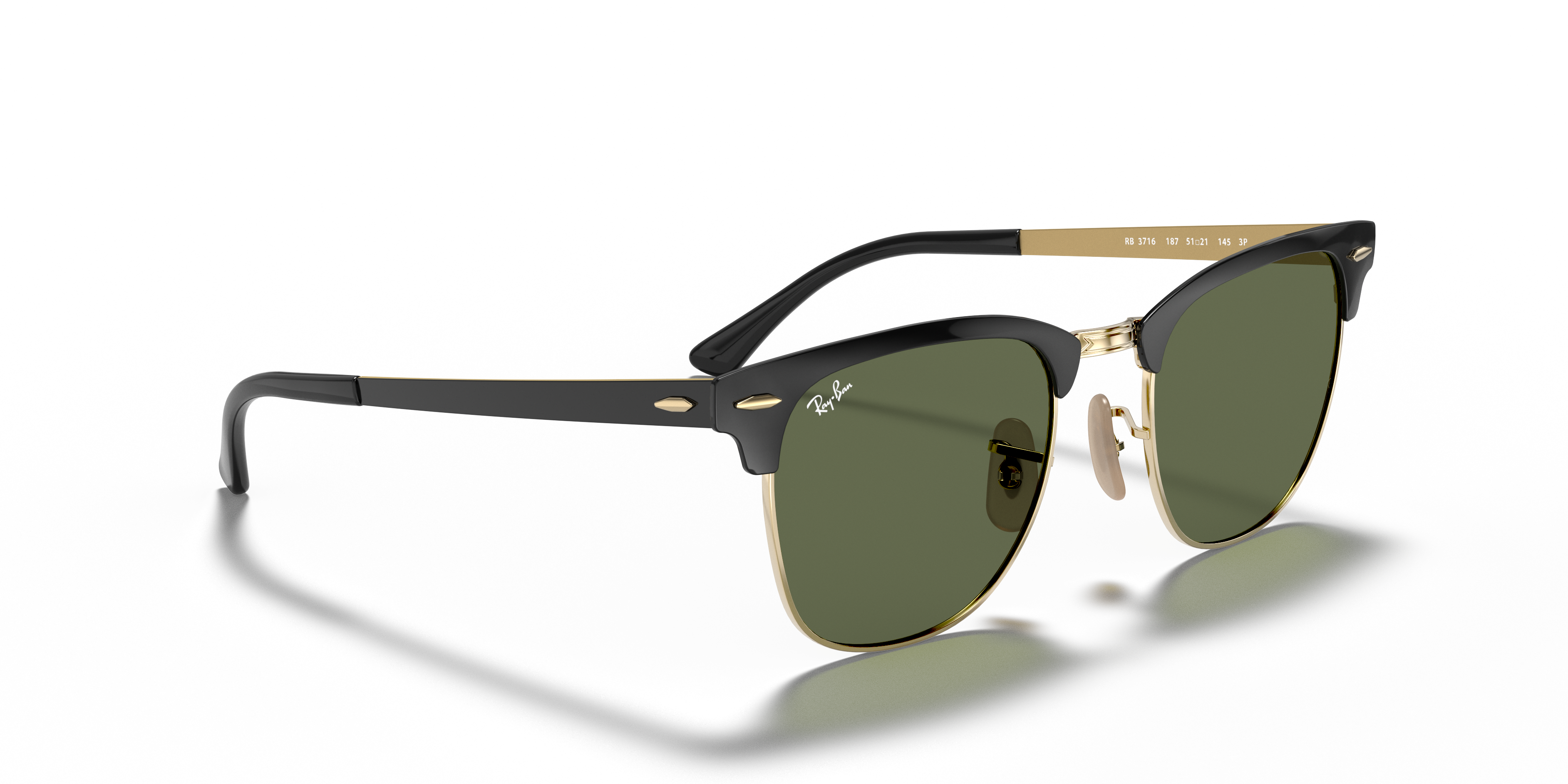 RAY-BAN RB3716 CLUBMASTER METAL 187 51