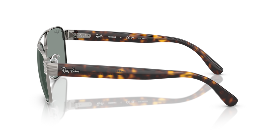 Lunettes de soleil ray-ban rb3751ch 004/3r gris square unisex taille 61mm - Vue détaillée
