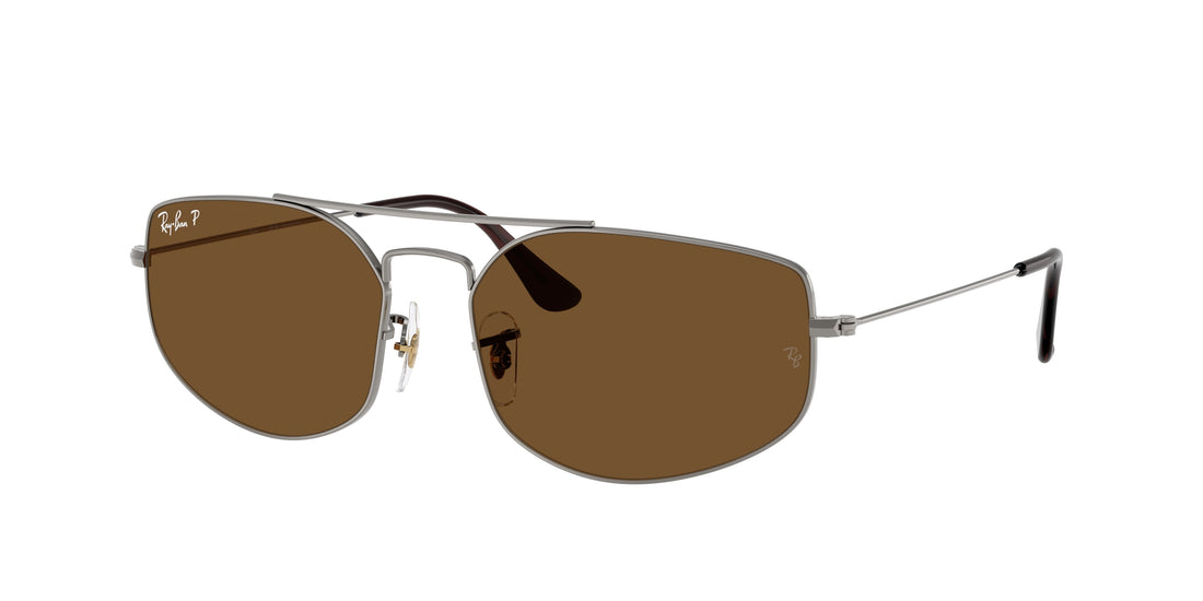 Occhiali da sole ray-ban rb3845 explorer 5 004/57 gris irregular unisex taglia 57mm - Vista principale