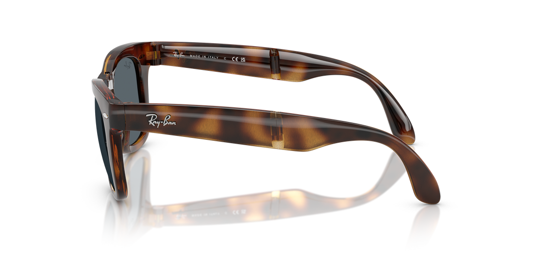 Occhiali da sole ray-ban rb4105 folding wayfarer 710/r5 havana square masculina taglia 50mm - Vista dettagliata