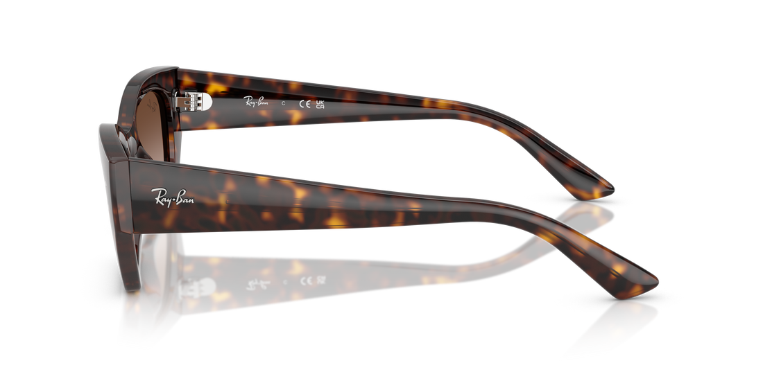 Lunettes de soleil ray-ban rb4430 zena 135913 havana irregular unisex taille 49mm - Vue détaillée