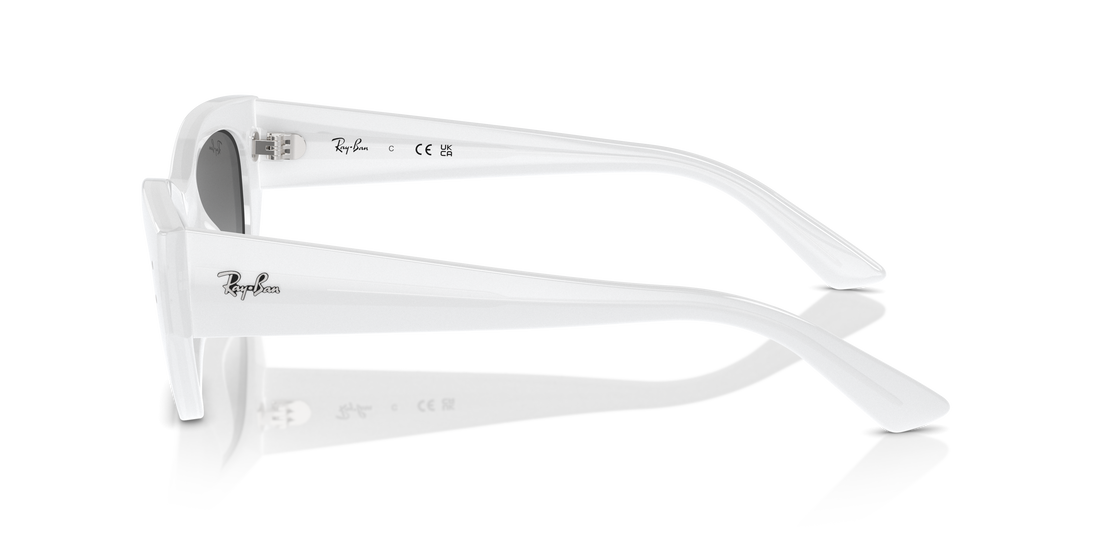 Óculos de sol ray-ban rb4430 zena 675911 blanco unisex tamanho 52mm - Vista de detalhe