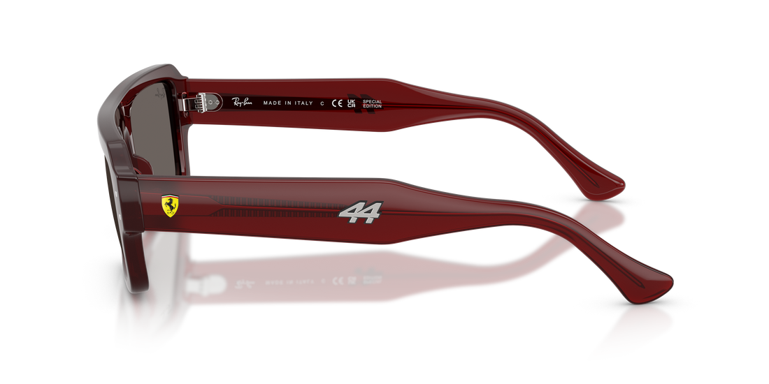 Occhiali da sole ray-ban rb4454m f710b1 rojo rectangular unisex taglia 56mm - Vista dettagliata