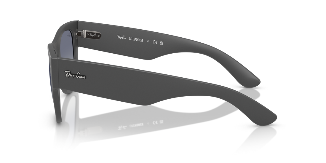 Lunettes de soleil ray-ban rb4840s 60174l gris square unisex taille 52mm - Vue détaillée