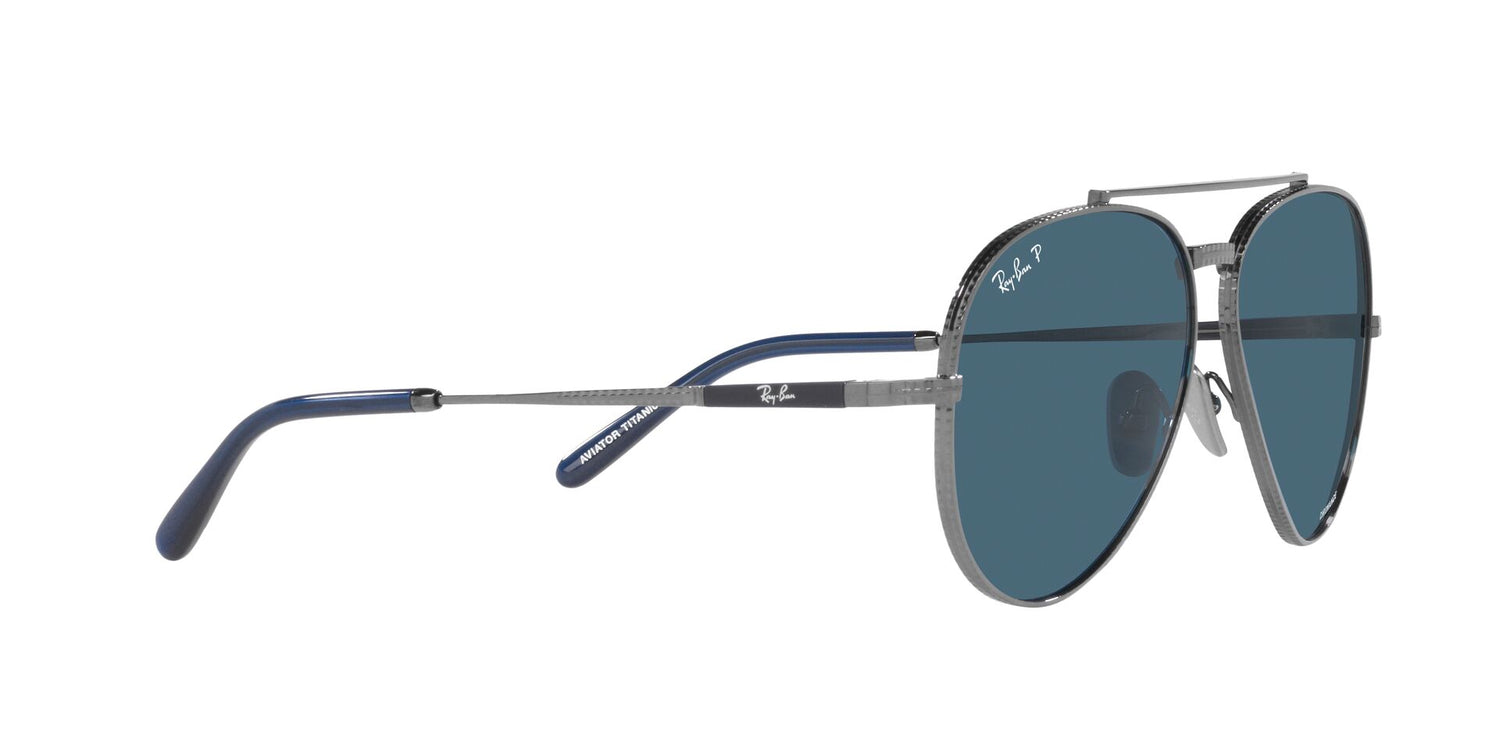 RAY-BAN RB8225 AVIATOR TITANIUM 3142S2 58