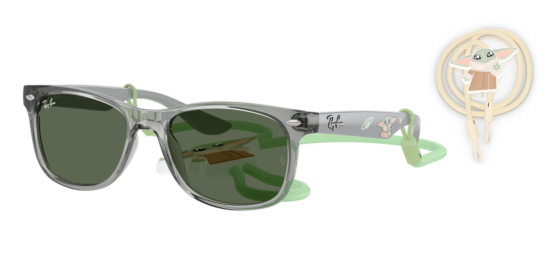Sunglasses ray-ban junior rj9052s junior new wayfarer 722871 gris square infantil size 47mm - Main view