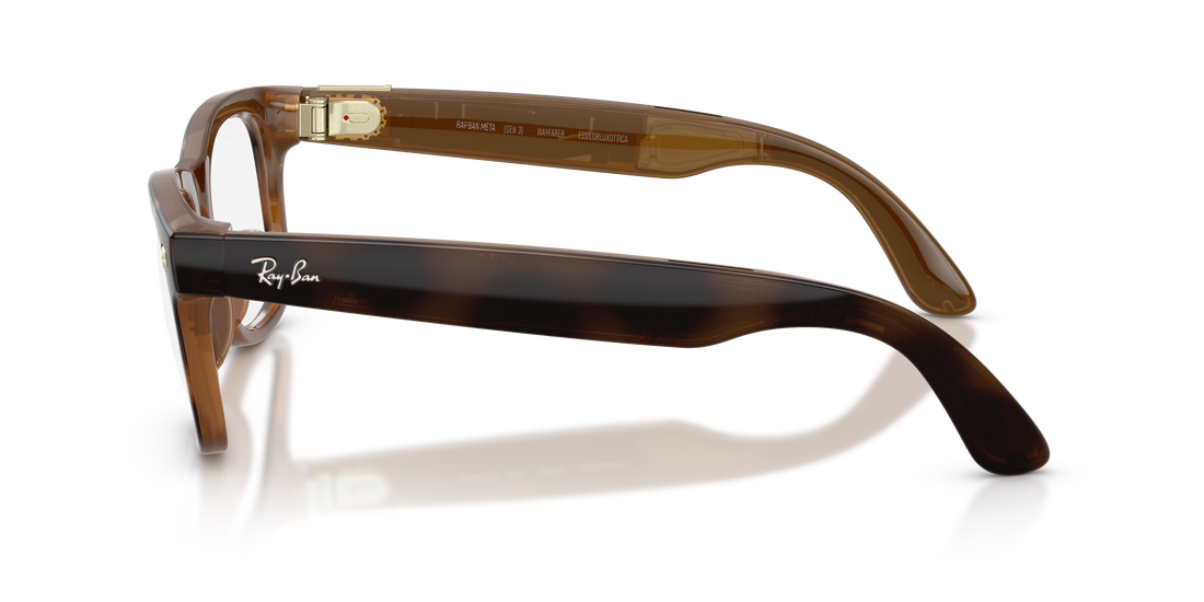 Occhiali da sole ray-ban meta rw4011v wayfarer optics 8528 havana square unisex taglia 50mm - Vista dettagliata