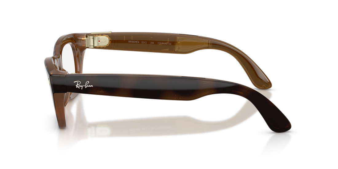 Occhiali da sole ray-ban meta rw4015v zena optics 8528 havana cat eye unisex taglia 49mm - Vista dettagliata