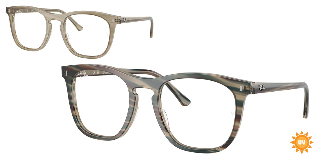Brillen ray-ban rx2210v 8381 gris square unisex größe 53mm - Hauptansicht