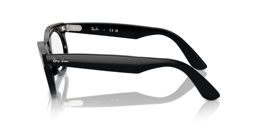 Brillen ray-ban rx2242v wayfarer oval 2000 negro oval unisex größe 53mm - Detailansicht