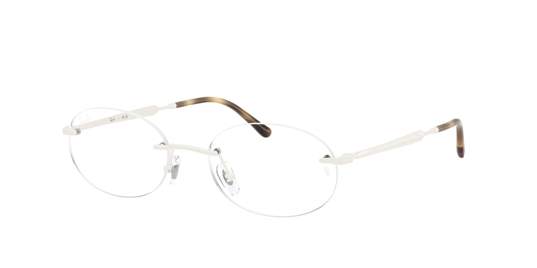 Brillen ray-ban rx3767v 3205 blanco oval unisex größe 52mm - Hauptansicht