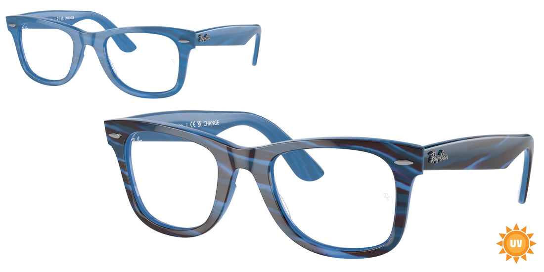 Prescription glasses ray-ban rx4340v wayfarer ease 8384 azul square unisex size 50mm - Main view