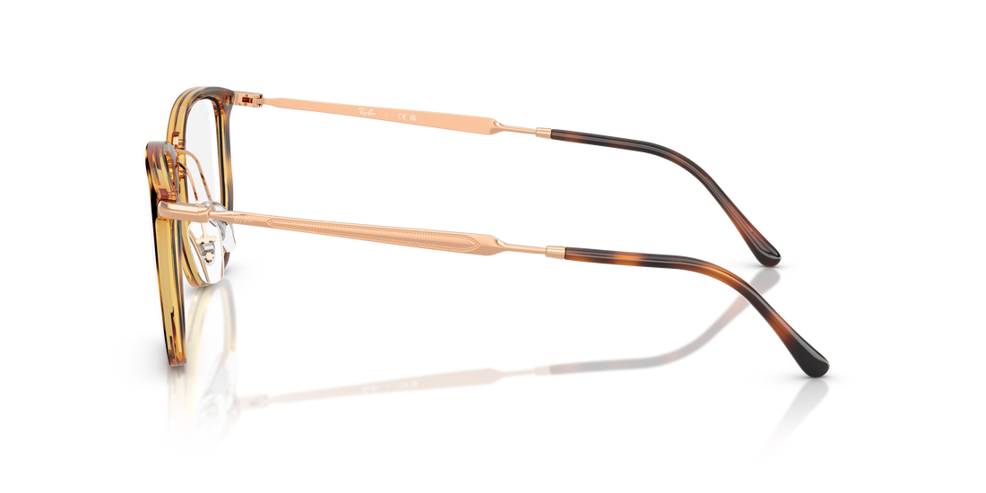 Occhiali da vista ray-ban rx4451v 5687 marron irregular unisex taglia 53mm - Vista dettagliata