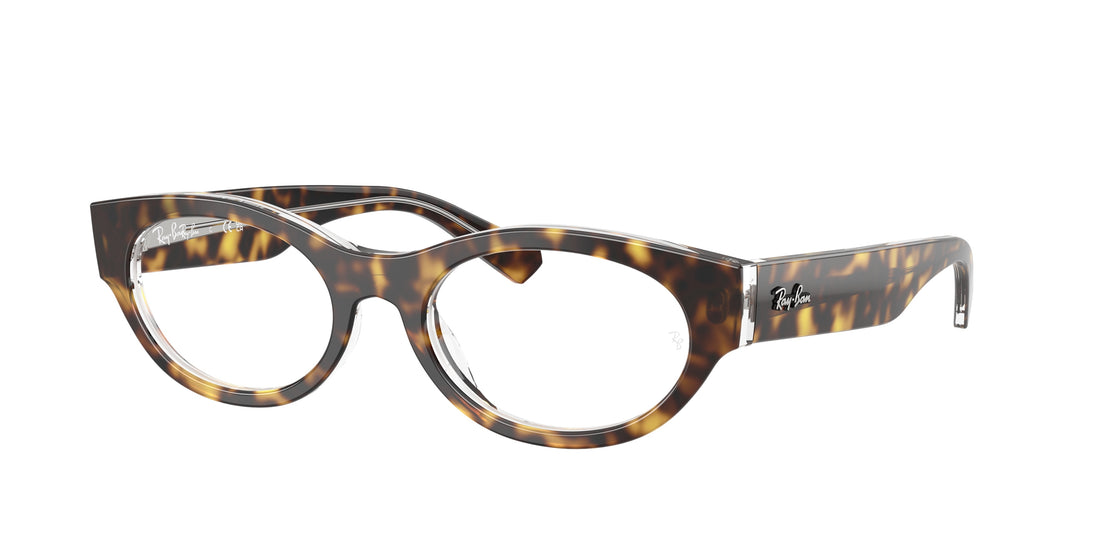 Brillen ray-ban rx5447 5082 marron oval unisex größe 51mm - Hauptansicht