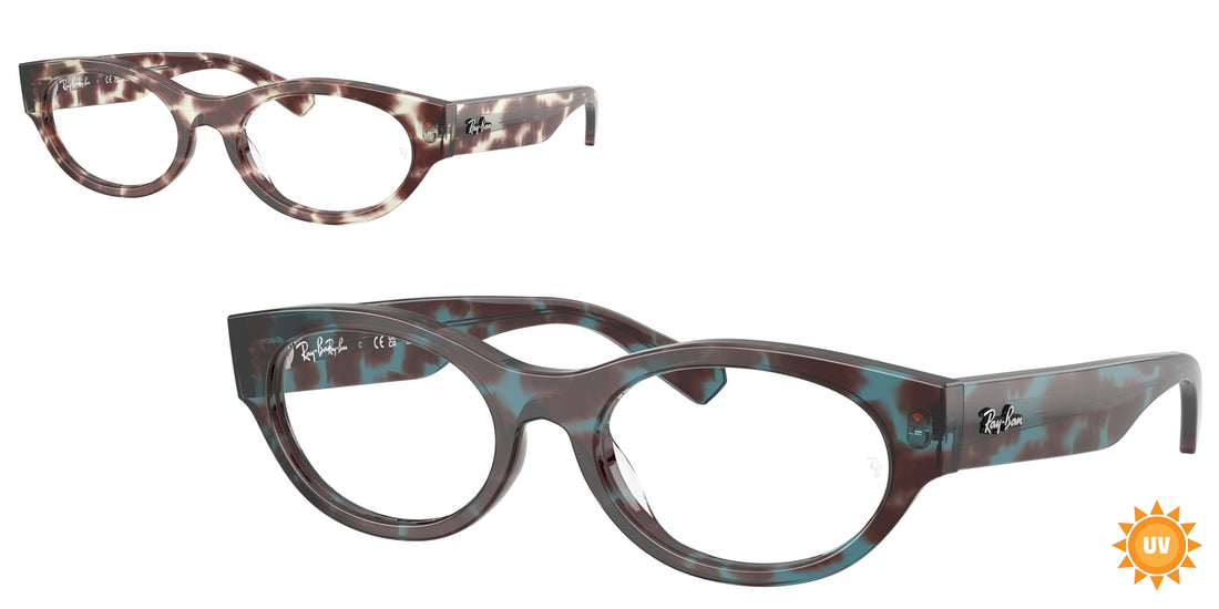 Brillen ray-ban rx5447 8458 azul oval unisex größe 53mm - Hauptansicht