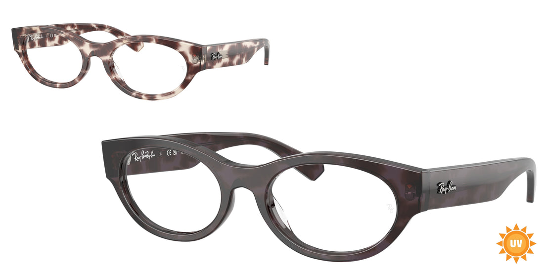 Brillen ray-ban rx5447 8461 havana oval unisex größe 53mm - Hauptansicht
