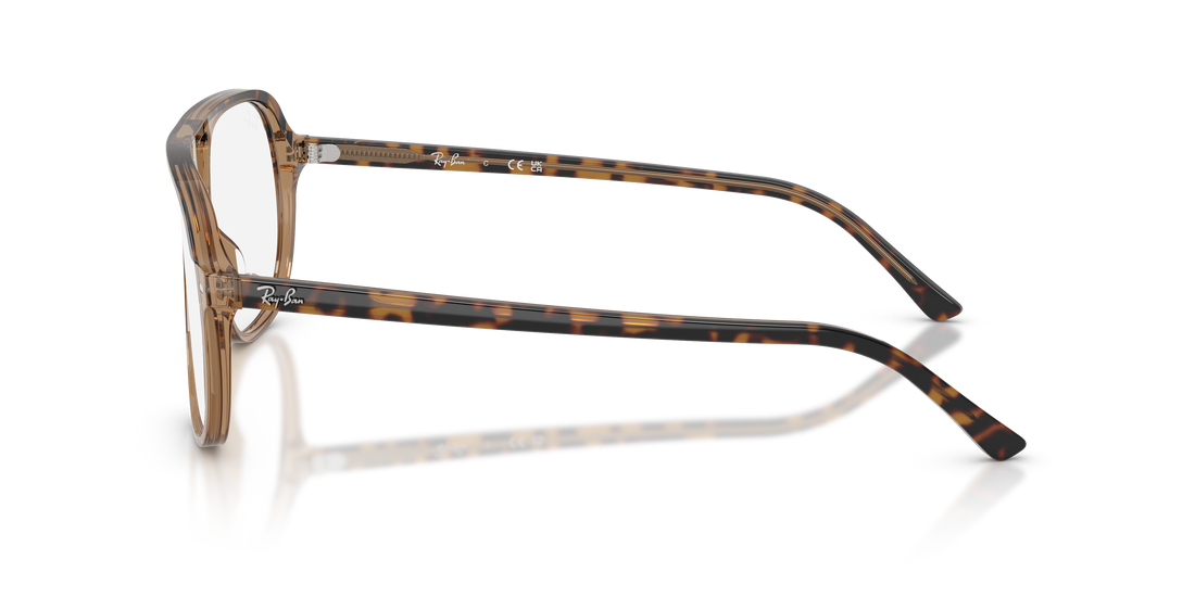 Brillen ray-ban rx5698 8109 marron square unisex größe 56mm - Detailansicht