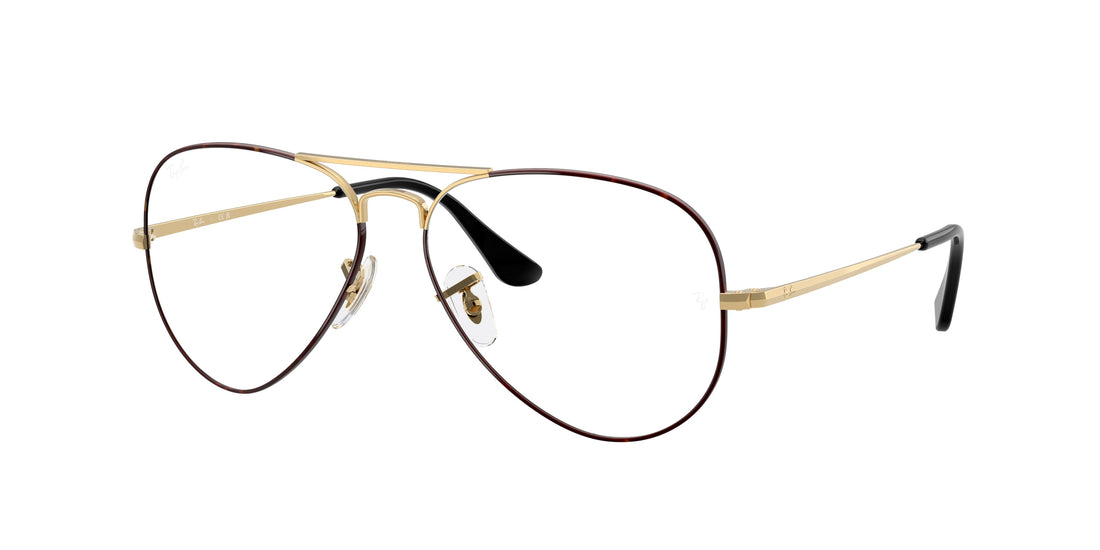 Gafas graduadas ray-ban rx6489 aviator 3175 negro pilot unisex talla 58mm - Vista principal