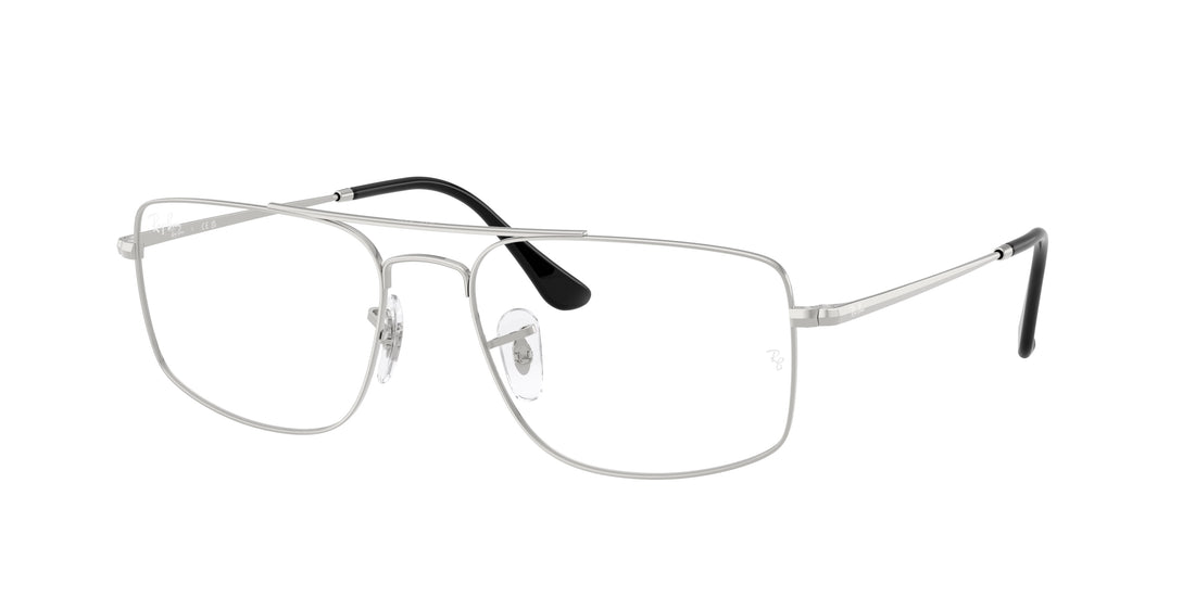 Brillen ray-ban rx6579 2501 plateado square unisex größe 56mm - Hauptansicht