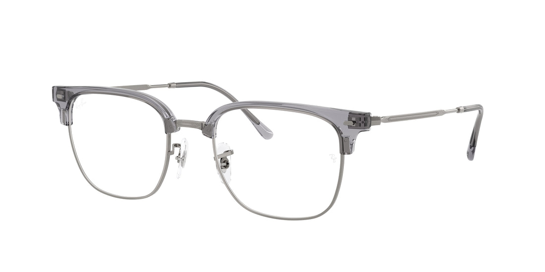 Brillen ray-ban rx7216 new clubmaster 8470 gris square unisex größe 53mm - Hauptansicht