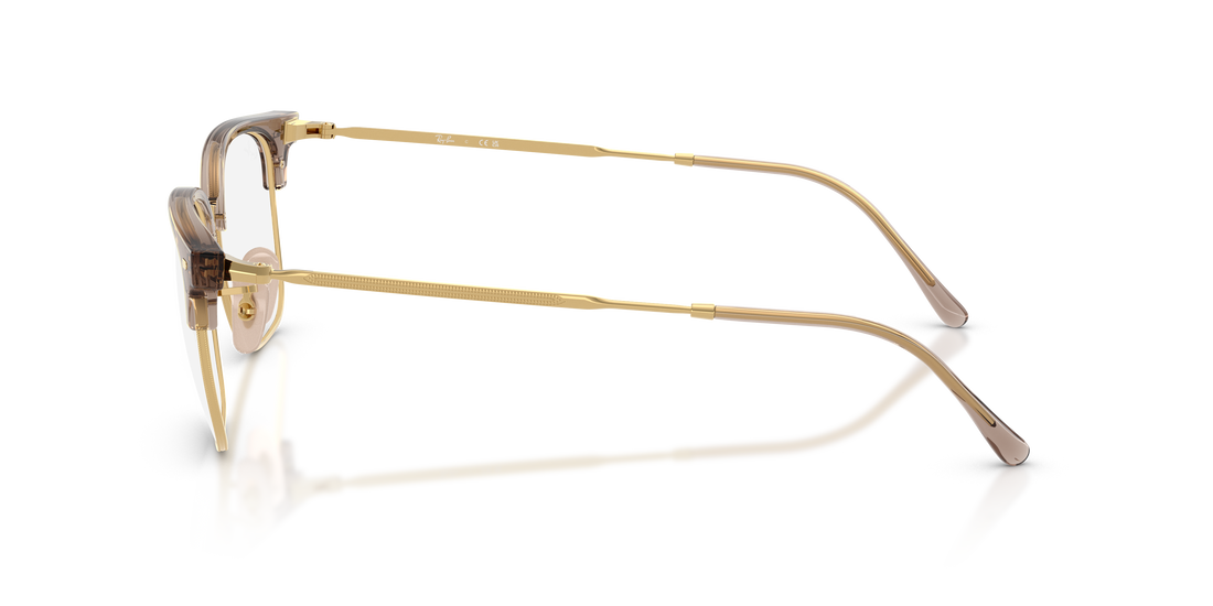 Brillen ray-ban rx7216 new clubmaster 8471 beige square unisex größe 53mm - Detailansicht