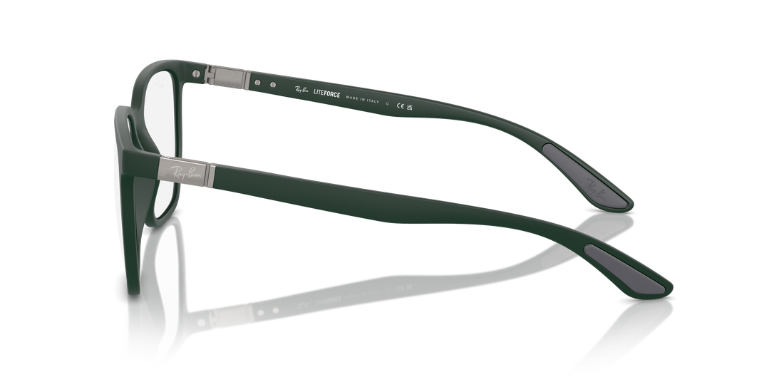 Prescription glasses ray-ban rx7235 8062 verde unisex size 53mm - Detailed view