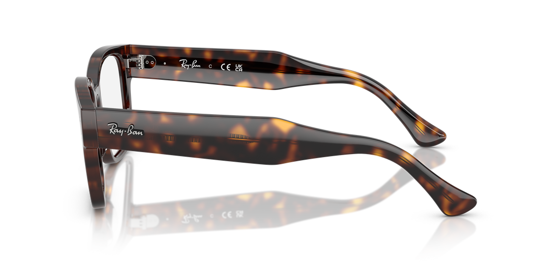 Occhiali da vista ray-ban rx7256 laurene 8320 havana square unisex taglia 51mm - Vista dettagliata