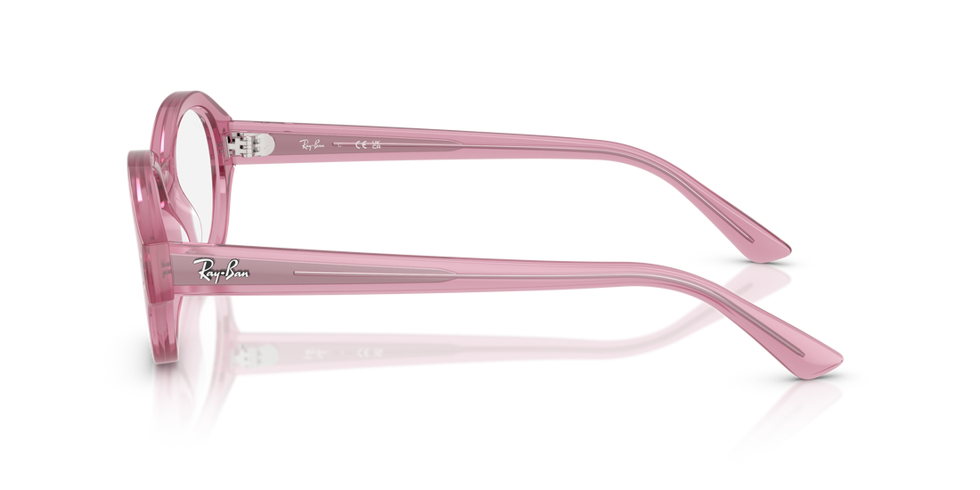 Gafas graduadas ray-ban rx7257 shilo 8435 rosa oval unisex talla 52mm - Vista de detalle