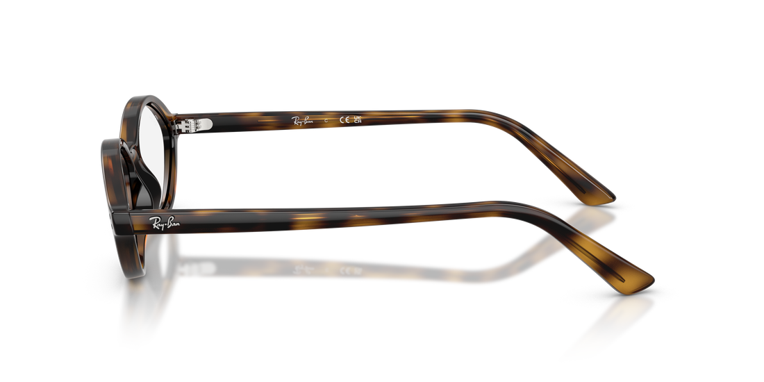 Occhiali da vista ray-ban rx7265 8320 havana irregular unisex taglia 54mm - Vista dettagliata