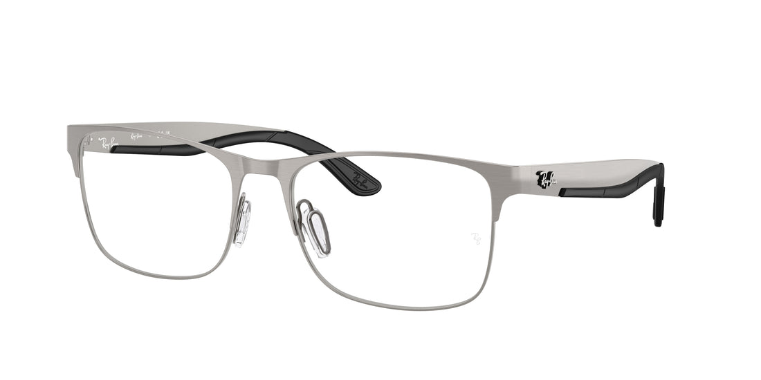 Brillen ray-ban rx7550 3214 gris rectangular unisex größe 55mm - Hauptansicht