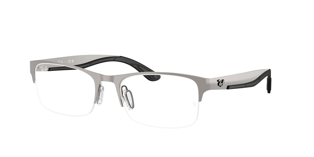 Brillen ray-ban rx7551 3214 gris rectangular unisex größe 54mm - Hauptansicht
