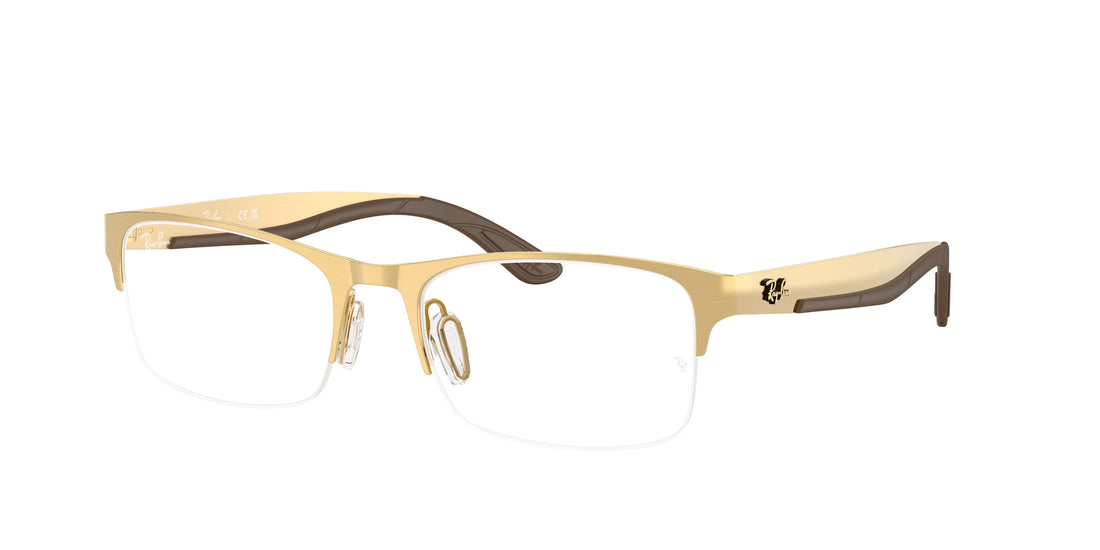 Brillen ray-ban rx7551 3220 dorado rectangular unisex größe 54mm - Hauptansicht