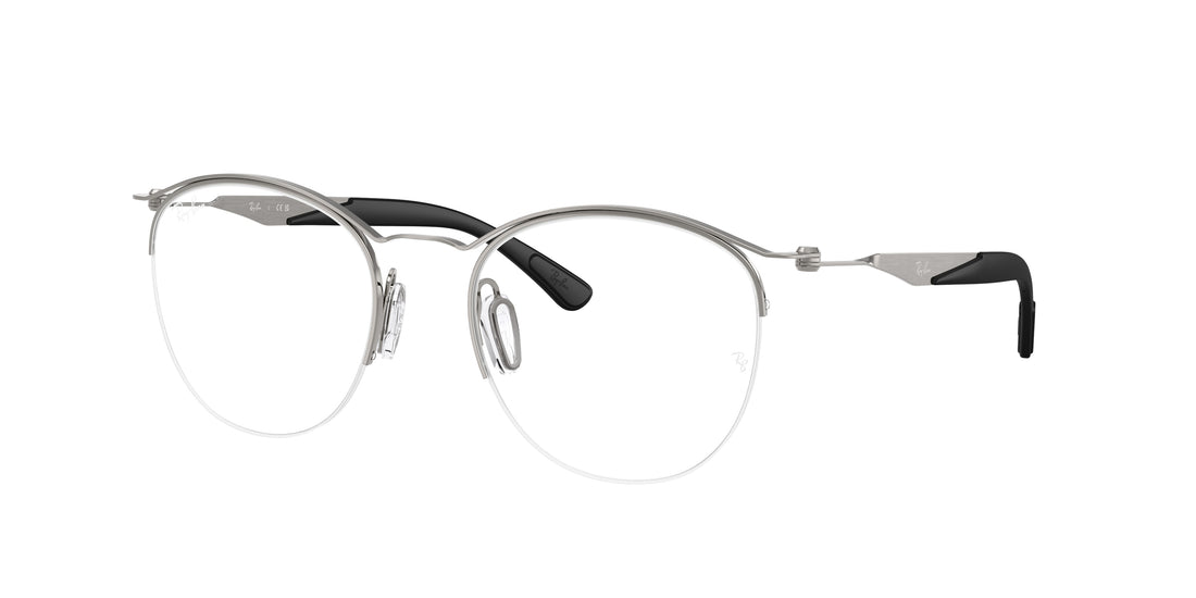 Occhiali da vista ray-ban rx7553 3214 gris round unisex taglia 50mm - Vista principale