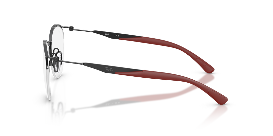 Occhiali da vista ray-ban rx7553 3215 negro round unisex taglia 50mm - Vista dettagliata