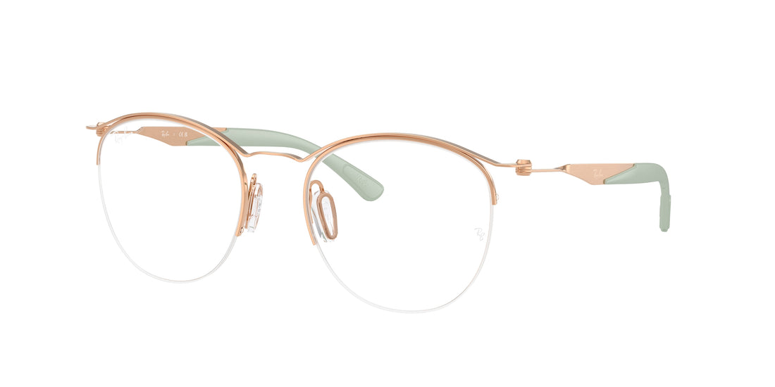Brillen ray-ban rx7553 3217 dorado round unisex größe 50mm - Hauptansicht