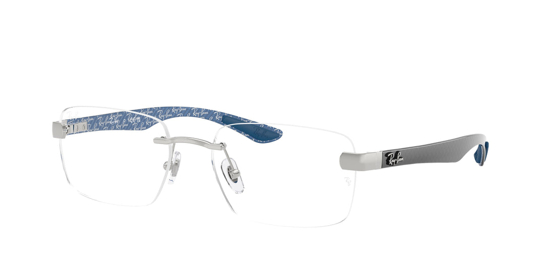 Brillen ray-ban rx8423 2501 plateado square unisex größe 56mm - Hauptansicht