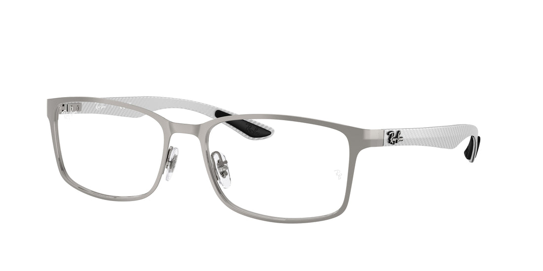 Brillen ray-ban rx8424 2502 gris rectangular unisex größe 55mm - Hauptansicht