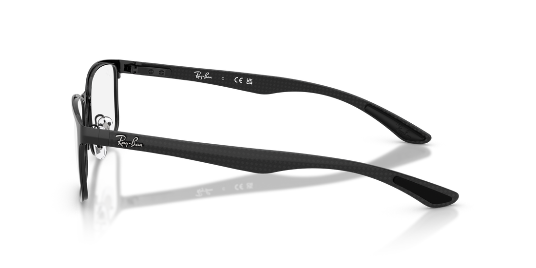 Brillen ray-ban rx8424 2509 negro rectangular unisex größe 55mm - Detailansicht