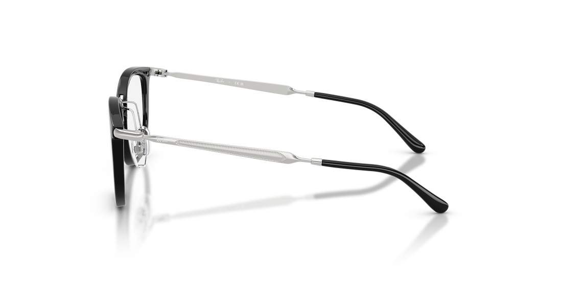 Brillen ray-ban junior ry9085v 3542 negro irregular infantil größe 44mm - Detailansicht