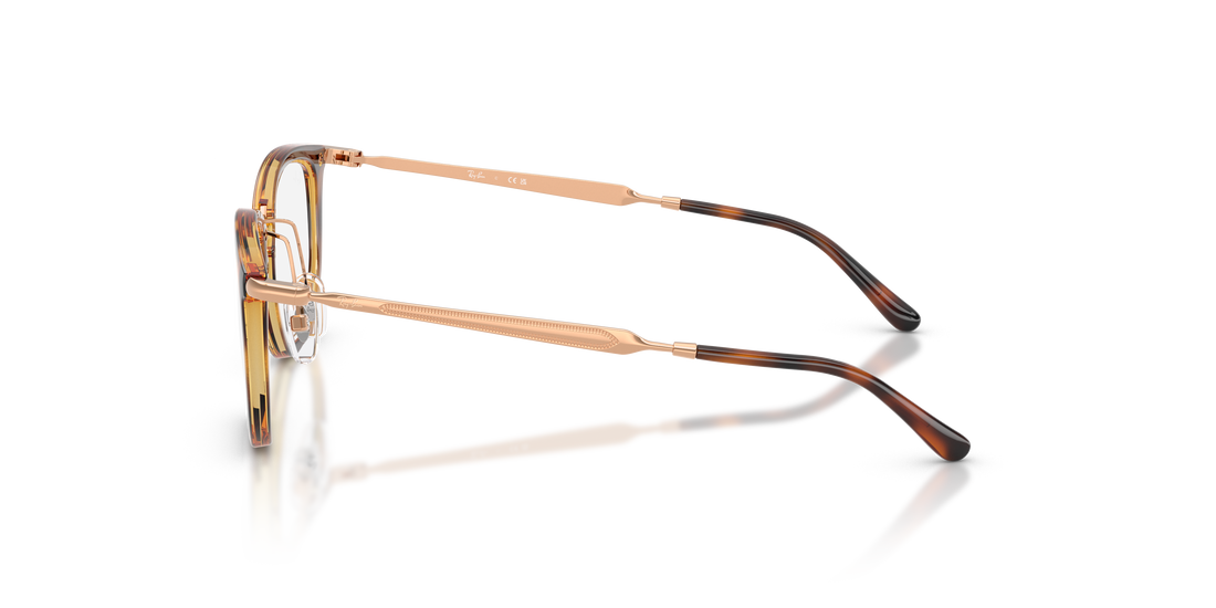 Brillen ray-ban junior ry9085v 7518 marron irregular infantil größe 46mm - Detailansicht