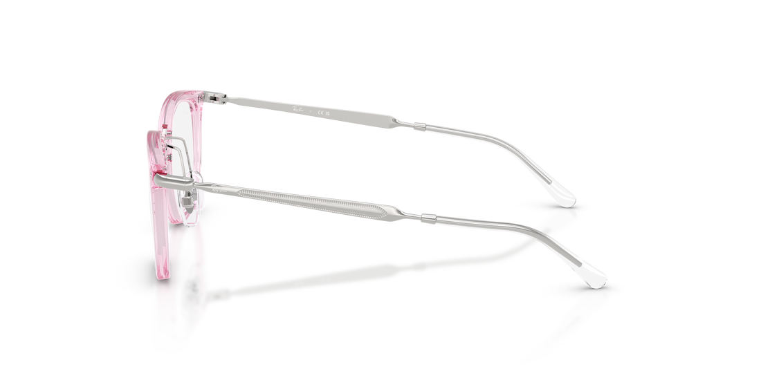 Brillen ray-ban junior ry9085v 7520 rosa irregular infantil größe 46mm - Detailansicht