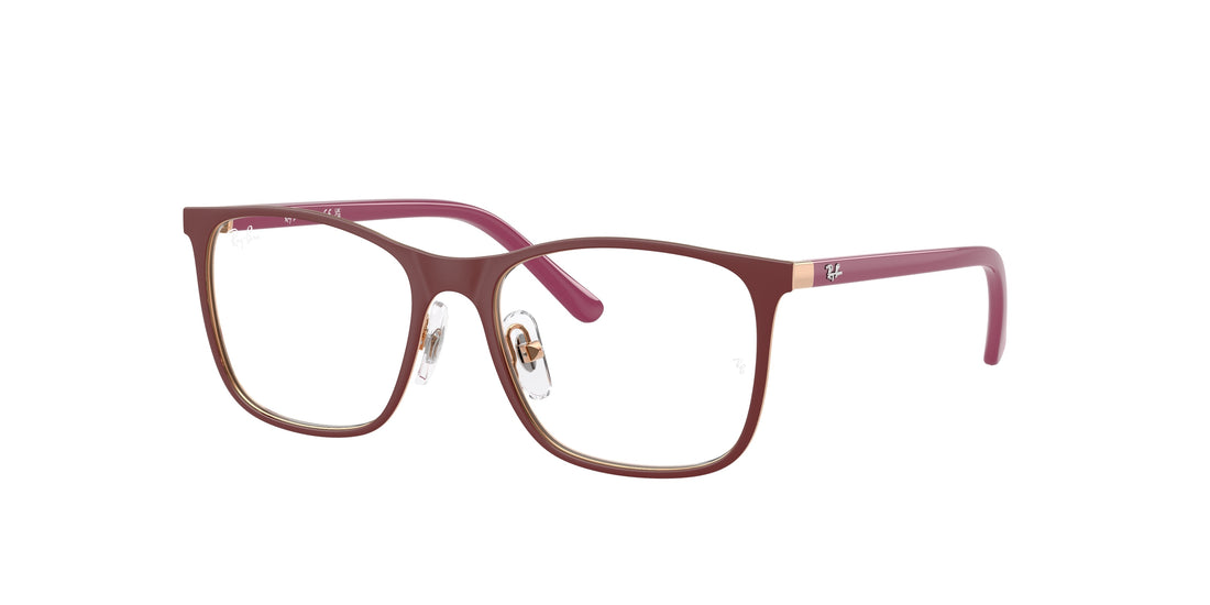 Brillen ray-ban junior ry9551v 4077 rojo square infantil größe 48mm - Hauptansicht