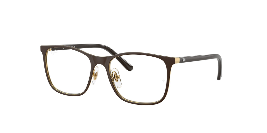 Brillen ray-ban junior ry9551v 4078 marrón square infantil größe 46mm - Hauptansicht
