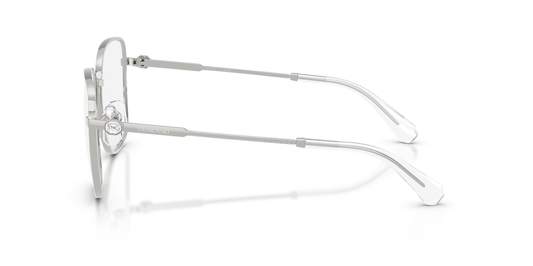 Prescription glasses swarovski sk1036 4001 plateado square femenino size 55mm - Detailed view