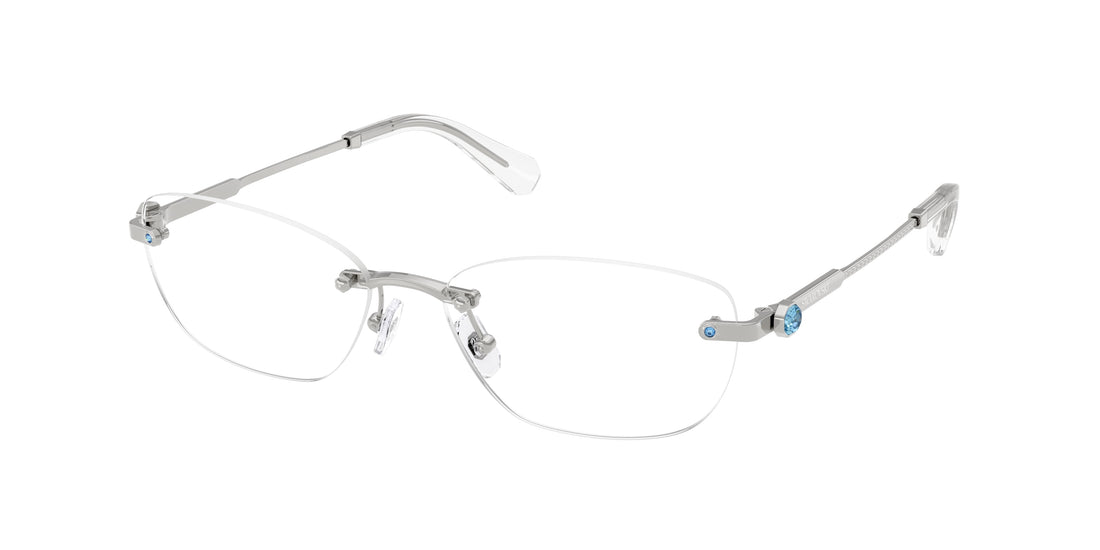 Prescription glasses swarovski sk1037 4020 plateado oval femenino size 56mm - Main view