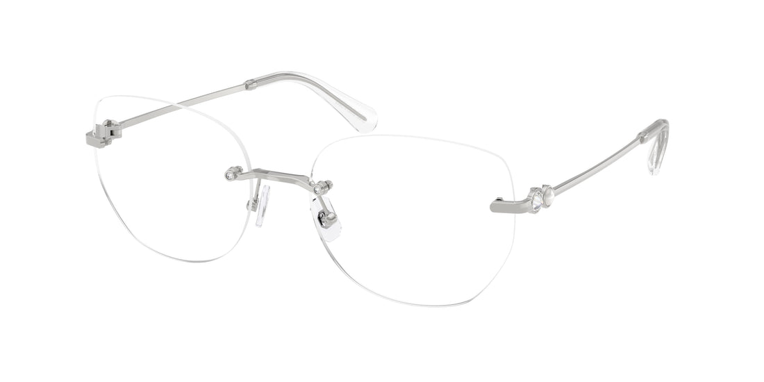 Prescription glasses swarovski sk1038 4001 plateado round femenino size 54mm - Main view
