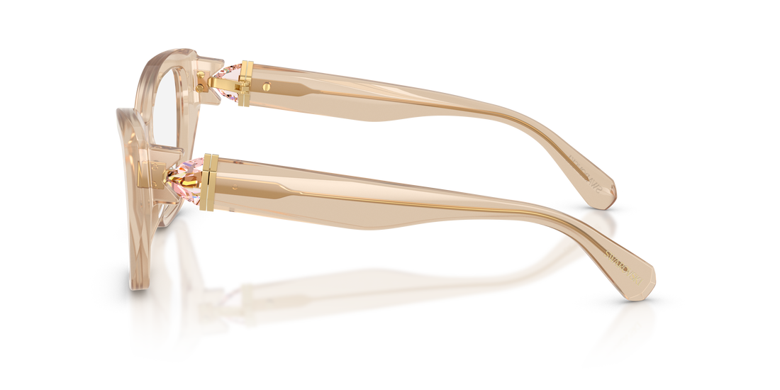 Brillen swarovski sk2050u 1034 beige cat eye femenino größe 54mm - Detailansicht