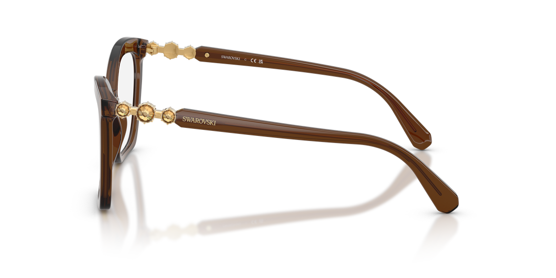 Brillen swarovski sk2053 1084 marron cat eye femenino größe 54mm - Detailansicht